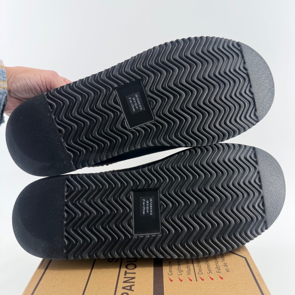 Kirkland Signature Unisex Shearling Slipper Black Mens 9 Womens 10‎ 7771737 NEW - Picture 3 of 6